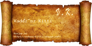 Vadász Kitti névjegykártya